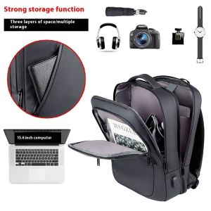 China Waterproof Men's Laptop Backpack Large Capacity Business Bag with Multi-Compartment Zipper Hasp Closure Type wholesale