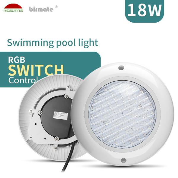 Свет бассейна СИД управлением 520LM RGB выключателя бассейна СИД держателя RGB ABS поверхностный