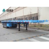 China CIMC Tri - Axle Heavy Duty Semi Trailers 40ft High Flatbed Trailer With BPW Axles on sale