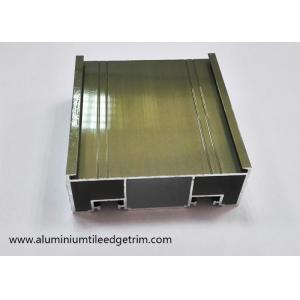 China 6063 - T5 Aluminium Sliding Door Frame Mullion Profile Electrophoresis Coating Champagne supplier