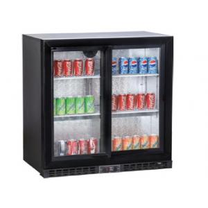 208L Commercial 2 Glass Door Undercounter Bar Refrigerator ,Back Bar Under Counter Chiller, 2 sliding door