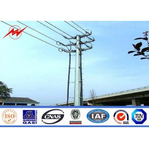 Gr65 High Voltage Steel Power Pole Polygonal / Conical High Voltage Electrical