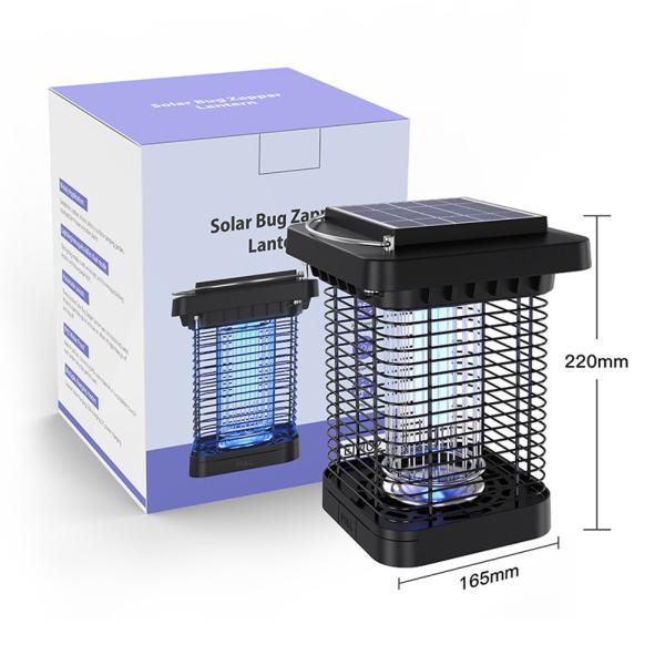UV365 Solar LED Bug Light Dual Use Extreme Power Saving Night Light Bug Zapper