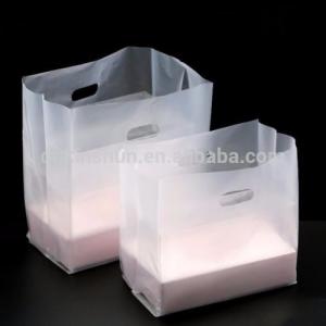 China Recycable Custom Logo Reusable Shopping Bags , Frosted Clear Plastic Packaging Bag supplier