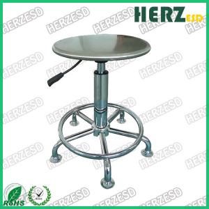 China Laboratory Clean Stainless Steel ESD Stool Chair With Foot Ring supplier