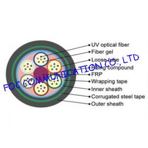 China Multimode Outdoor Optical Fiber Cable GYFTY53 With FRP Strength Member For Buried supplier