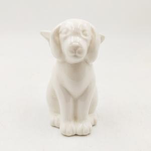 Glazed Ceramic Animals White Creative Dog With Wings Figurine Hand Painted Collectible Dog Lover Gift Home Garden Decor