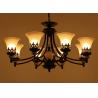 China Black iron dining room chandelier for sitting room Farmhouse lighting (WH-CI-96) wholesale