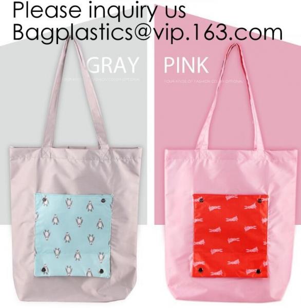 Fashionable Polyester Grocery Shopping Bag Promotional Foldable Shopping Bag