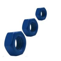 China Ss304 / 316 Stainless Steel Heavy Hex Nut Zinc Plated Blue Telfon DIN933 on sale