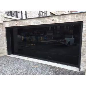 China China Supplier Aluminum Clear Full View Customized Water Tightness Class 3 Transparent Glass Sectional Garage Door Manual or Automatic Opening Type Brown wholesale
