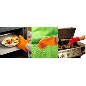 China Kitchen Waterproof BBQ heat resistant silicon gloves supplier