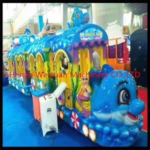 China hot sale fiberglass  musical sea world Track Train Rides for Kids supplier
