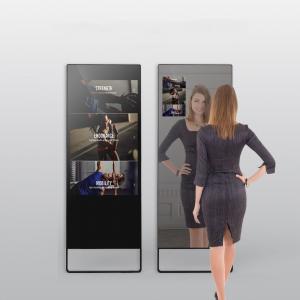 Tempered Glass Full-body Dressing Smart Touch Magic Mirror LCD Digital Signage in Gyms And Cloth Shop