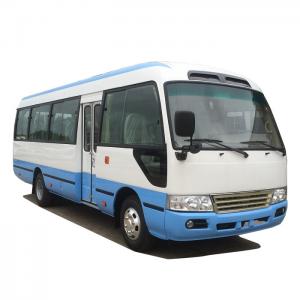 China Diesel Coach Coaster Bus 30 Seats Van Bus 140hp Manual Transmission Air Condition Refrigerator supplier