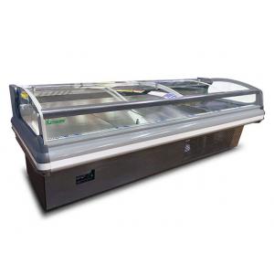 China Custom Commercial Meat Display Freezer With Removable Glass Cover R404a supplier