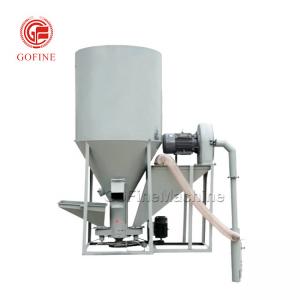 China Vertical Poultry Feed Grinder Mixer 200kg/H Mill Corn Feed Processing Plant supplier