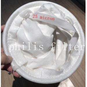 philis 25 Micron Filter Bags Polyester / Polypropylene Oil Absorb