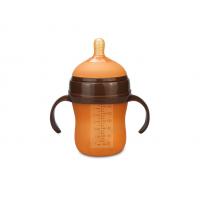 China Brown Baby Milk Storage Bottles , Portable Hot Milk Bottle For Baby on sale