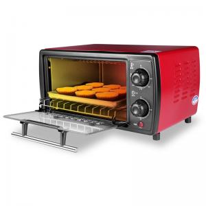 Red Electric Bakery Machine Tempered Glass Window Viewing Baking Condition