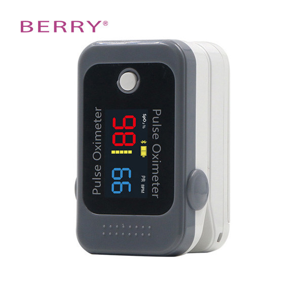 China TFT LCD Screen Fingertip Pulse Oximeter Gray Orange for sale