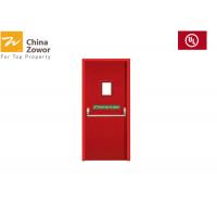 China 1.5 Hour Rated Steel Fire Exit Doors Solid Construction With Honeycomb Paper Filler on sale