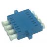 China Blue color LC OM3 Quad Fiber Optic Adapter 4 Cores With Low Insertin Loss wholesale