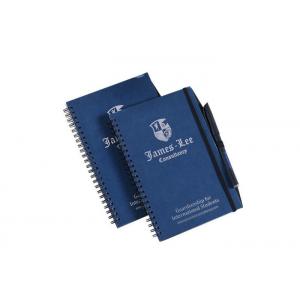 High quality office products A5 lined notebook spiral journal notebook with pen holder