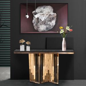 Multifunctional Modern Entryway Console Table Glossy Finish