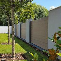 China Outdoor WPC Fence Panels Lightweight Plastic Wood Grain Fence Panels on sale