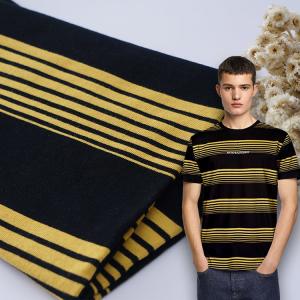 Yarn Dyed Stripe And Double Yarn High Quality Single Jersey Fabric For Polo Shirt