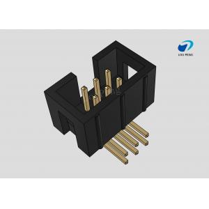 China IDC Header connector,  PCB Mount Receptacle, Board-to-Board, 2X3 Position, 2.54mm Pitch, Gold Flash, Right angle supplier