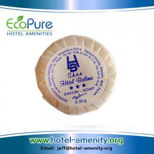 China Round pleat wrapped hotel soap ,guest soap ,hotem amenities soap supplier
