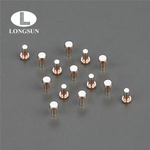 China Silver Contacts Small Copper Rivets Round Head Custome For Electronic Appliance supplier