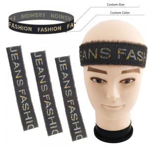 China wholesale elastic custom color logo and width sweatbands set sports basketball headband supplier