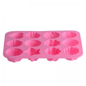 China Reusable Nonstick Silicone Baking Molds With 12 Different Shape supplier
