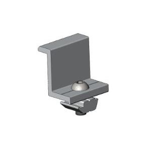Anodized / Mill finished Solar End Clamp For flat roof solar mounting systems