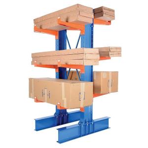 China Blue Heavy Duty Cantilever Rack Kit 8' Double Sided Uprights with 36 Arms and Brace Set supplier