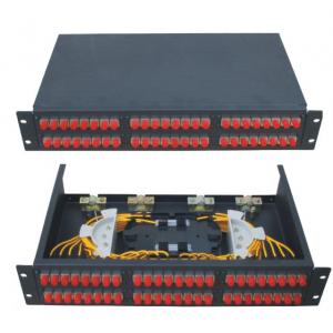 China 19 inch size Fixed type Rack-mount ODF Fiber Optic Patch Panel in black color cold-rolling steel sheet supplier
