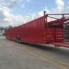 China Semi Trailer Double Deck Car Carrier Trailer With 8 Tires And Customization Option wholesale