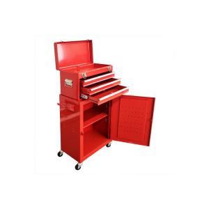 3-Drawer SPCC Cold Steel Rolling Tool Chest & Tool Cabinet Combo (Red)