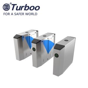 China Anti - Tailgating Flap Barrier Turnstile With Durable DC Brushless Motor supplier