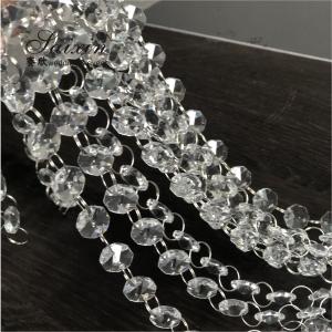 Clear K9 Crystal Chandelier Prism Lamp Octagon Bead Chain Christmas Wedding Pendant