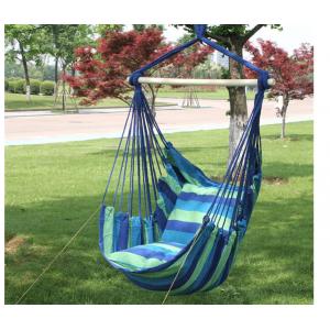 Outdoor Custom Blue Color Thick Canvas Rocking Portable Camping Hammock Dormitory Bedroom Hanging Chair