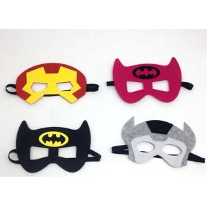 China Custom Size Felt Eye Mask , Felt Superhero Mask Non Toxic For Children supplier