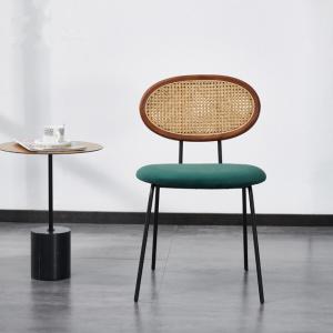 51*43cm Minimalist Dining Chair Ergonomic With Cane Backrest