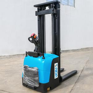 China Stand On Walkie Electric Stacker Forklift 1.5 ton capacity horizontal electric straddle stacker supplier