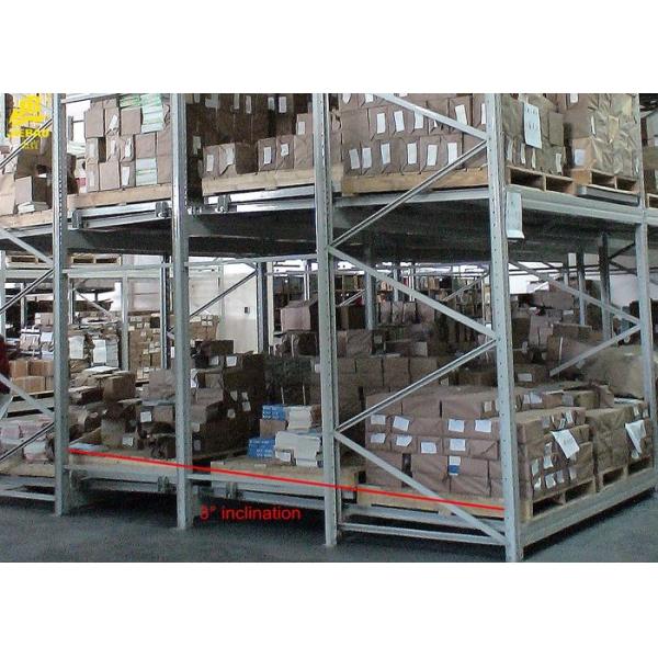 Buy cheap Q235 Steel Double Deep Pallet Racking , Galvanized Push Back Racking from wholesalers