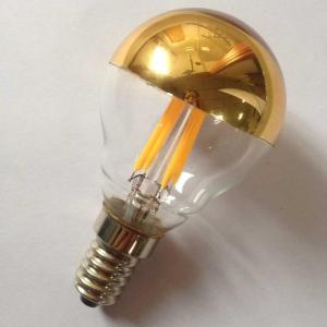 ETL UL cUL listed 350lm high lumen led filament G45 bulbs E14 base half chorme gold mirror