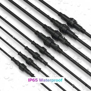 4pin 5pin 6pin Straight Male Plug Screw M8 Waterproof Connector 60cm IP65 IP66